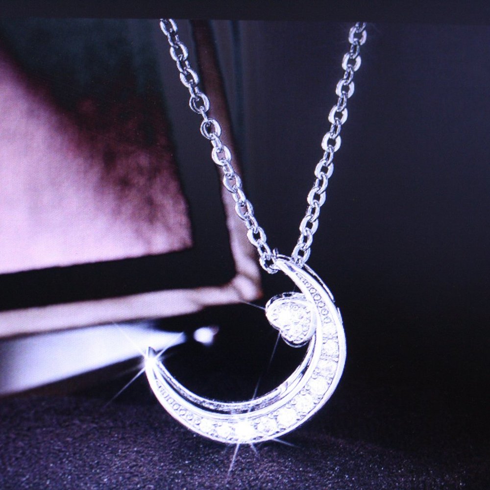 Romantic Moon .925 Sterling Silver Necklace